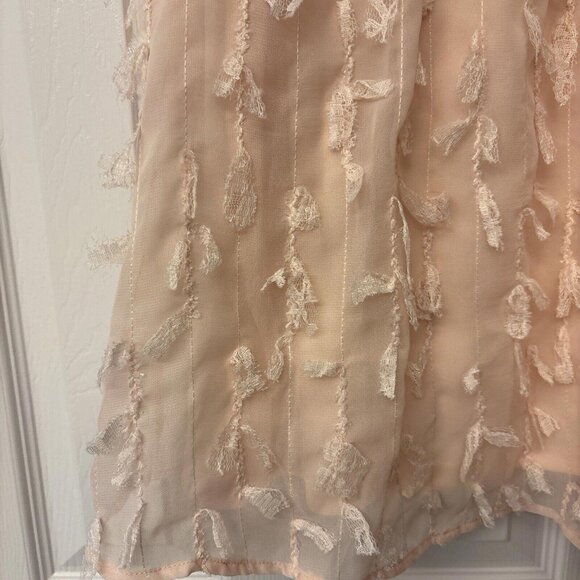 Women's Pink Dreams Ruffle Cocktail Dress. Size M. Adjustable Straps. Lined. - Picture 3 of 8